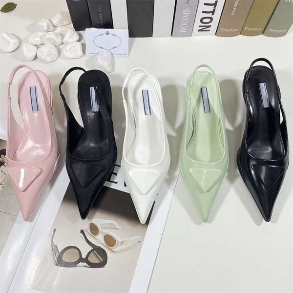 

Designer Sandals High Heels Women Pump Brand Patent Leather Flat Shoes Inverted Triangle Sandal Fashion Dress Shoe Pointed Toe Sexy, Teal