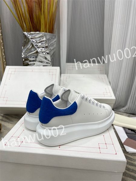 

new tread slick height increasing sneaker designers shoes leather white rubber lace-up trainers sneakers, Black