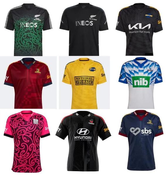 

2022 2023 new hurricane highlander blues crusader rugby jerseys zealand 21 22 23 mens super moana jersey home game away australia, Black
