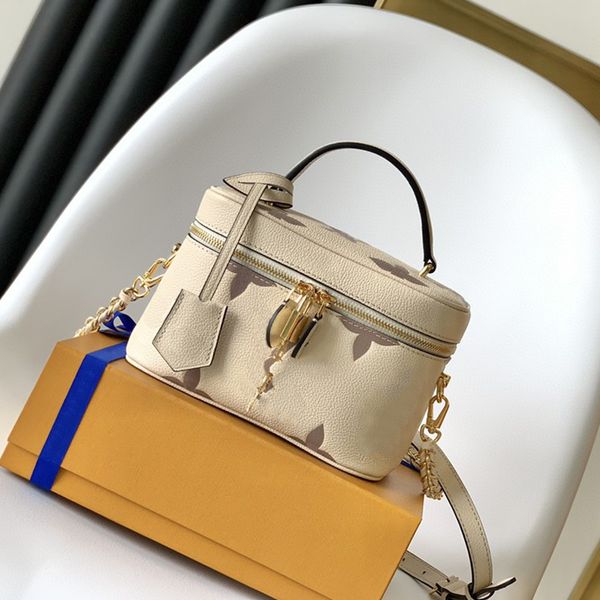 

designer bag womens fashion makeup bag m45598 classic embossed crossbody bag leather shoulder bag small portable handbag for women