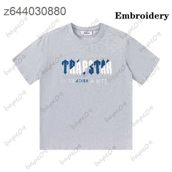 

men's t-shirts summer trapstar t-shirt rainbow towel embroidery decoding t shirt black white round neck tshirts 2 iqa2, White;black