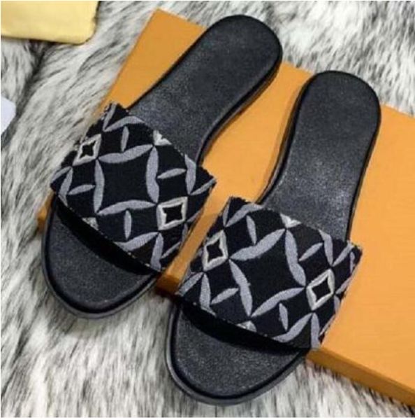 

designers sandal beach slide man woman slipper crocodile skin leather flip flops ladies orange scuffs shoes mens womens slippers sandals, Black