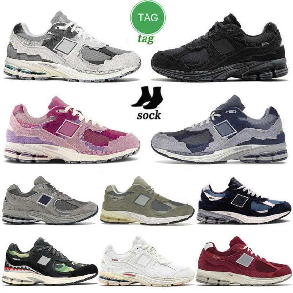 

athletic 2002r mens women luxury casual shoes triple s black white protection pack pink rain cloud phantom sea salt sail designer bowling og