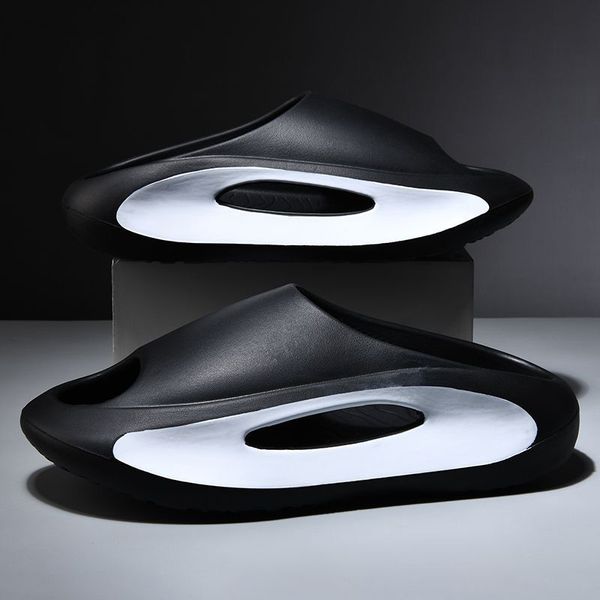 

ale men women slippers luxurys designers wholesale lady gentlemen sandy beach hole shoes flip flops soft bottom, Black