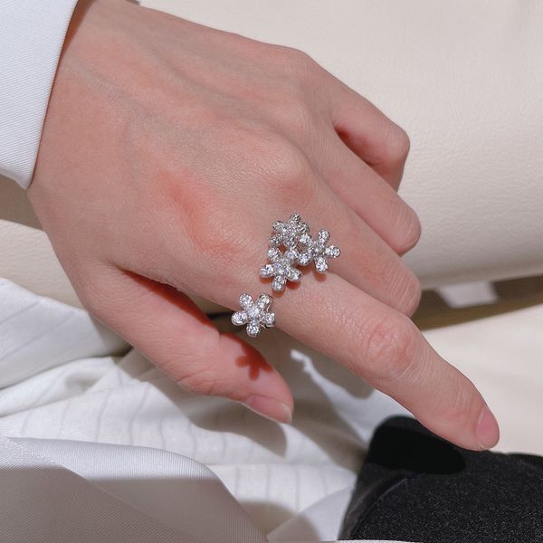 

four leaf clover ring natural shell gemstone gold plated 18k for woman designer t0p quality official reproductions classic style jewelry pre, Silver