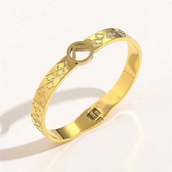 

fashion design jewelry titanium steel bracelet stainless hollow etched letter simple fashion spring buckle open, Black