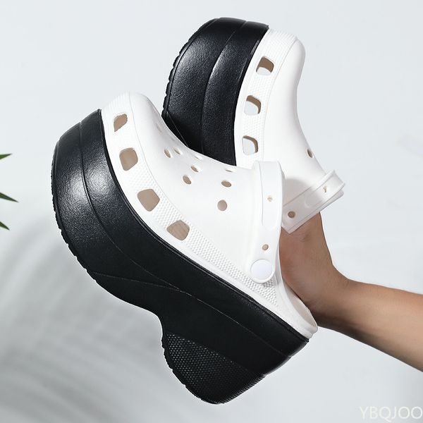

sandals super high 10cm summer women slippers platform outdoor 2 thick street beach flip flops garden shoes 230411, Black
