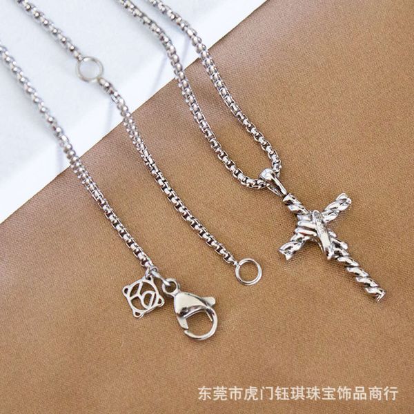 

Classic Designer DY Necklace Jewelry Luxury Fashion jewelry Cross Necklaces Double X Button Line Pendant Classic DY Jewelry Christmas gift jewelry necklace