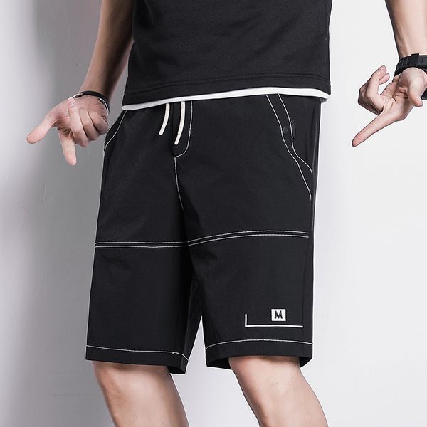 

men s shorts 2023 summer casual beach men soft baggy thin loose striped solid streetwear sport quick dry joggers 230411, White;black