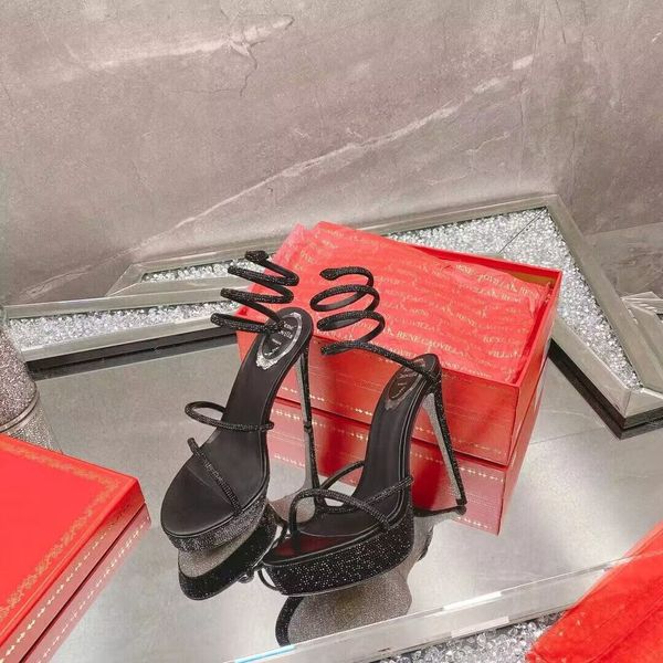 

famous 23s/s brand ladies sandals margot crystal black platform sandal 130 blush high heels shoes for women strappy embellishments heels par
