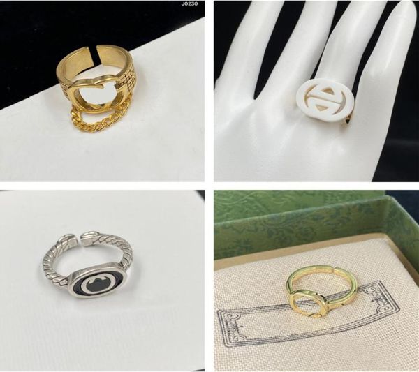 

designer ring woman man fashion gold letter band rings luxury jewelry couple love rings lady party gifts4475989, Silver