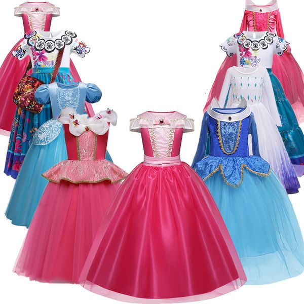 

girls dresses encanto princess halloween costume birthday party clothing for children kids vestidos robe fille fancy 230410, Red;yellow