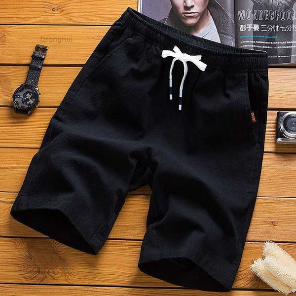 

men's shorts summer oversized designer shorts capris 2023 men's casual cotton linen beach pants men's clothing 2 0mxp, White;black