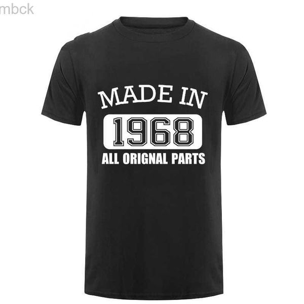 

men's t-shirts men made in 1968 all original parts t-shirt 50 years of being 50th birthday t shirt3m411, White;black