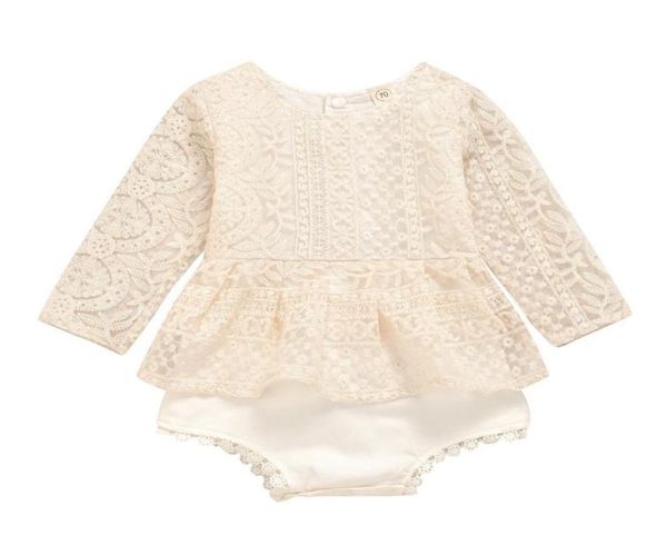 

ins infant kids lace romper baby girls lace embroidered long sleeve jumpsuits baby girls lace falbala rompers a40129717119, Blue
