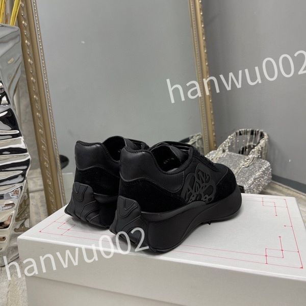 

new designers shoes canvas sneakers fashion platform trainers calfskin cotton sneaker rubber casual shoe, Black