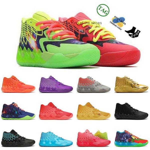

mb.01og athletic shoes fashion lamelo ball mb.01 basketball shoes 2022 with extra lace rock ridge red rick and morty buzz city white silver, Black
