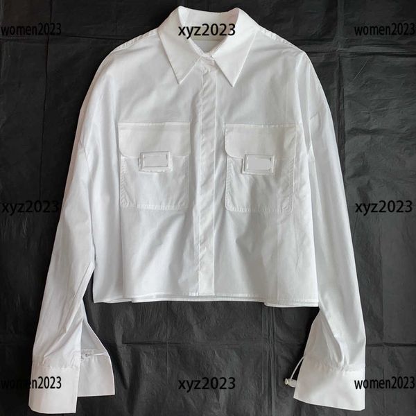 

designer blouse fashion brand splicing design womens clothes the sleeves can be rolled up shirt size s-l new arrivals april08, White