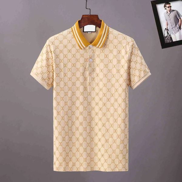 

designer mens summer polo t shirt fashionfull letters print men's polos classic pockets casual short sleeve t shirts mans cotton t-shir, White;black