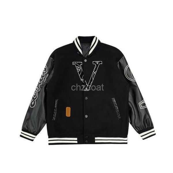

sleeves flocking jackets women leather men uniform fashion baseball coat couples single breasted warm jackets varsity coats designer casual, Black;brown