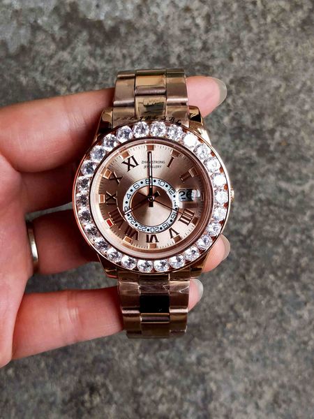 

43mm fashion men's watches classic designer automatic mechanical 2813 movement wristwatch diamond bezel gold stainless steel strap man, Slivery;golden