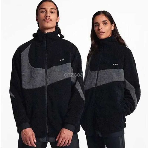 

cashmere thick designer coats jacket lamb style mens womens windbreaker coat north winter jackets with zippers letter embroidery cardigan ou, Black;brown