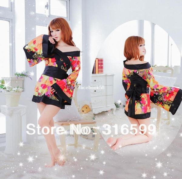 

lingerie japanese kimono dresses girls image baby doll costume japanese teacher kimono whole drop ship us16742427280, Red;black