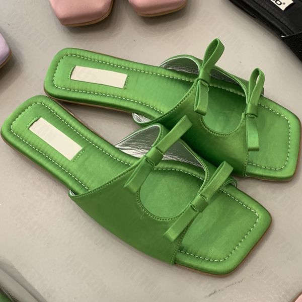 

slippers pmwrun flat beach sandals summer shoes fashion bow slides bohemian soft dress mujer 230410, Black