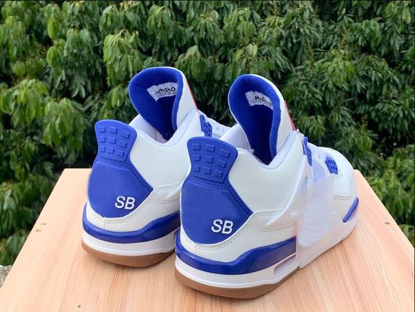 

sb x 4 pine green basketball shoes sapphire dark blue 4s sail/pine green-neutral grey-black white men womens outdoor sports sneakers dr5415-