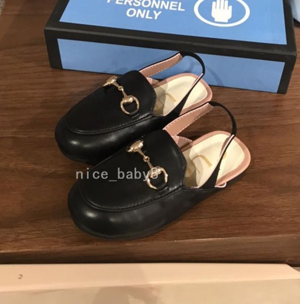 

kids girls boys flat sandals summer children fashion leather cute slippers baby shoes toddlers brand slides2599883, Black;red