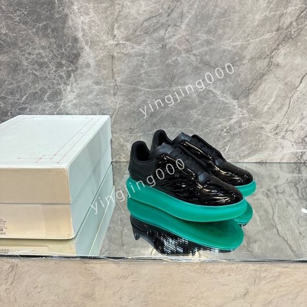 

new designer brand trainers womens casual shoes women leather lace up white sole espadrilles oversized flats, Black