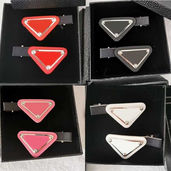 

hair clips & barrettes new arrival triangel clip with stamp 4 colors letter triangle fashion accessories for gift j7cc, Golden;silver