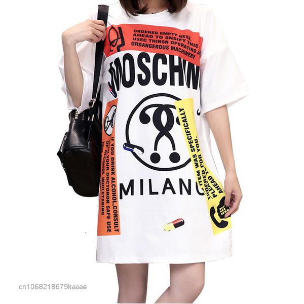 

men's tshirt's tshirt oversize summer loose cartoon letter print women long section short sleeve hip hop luxury 230411, White;black