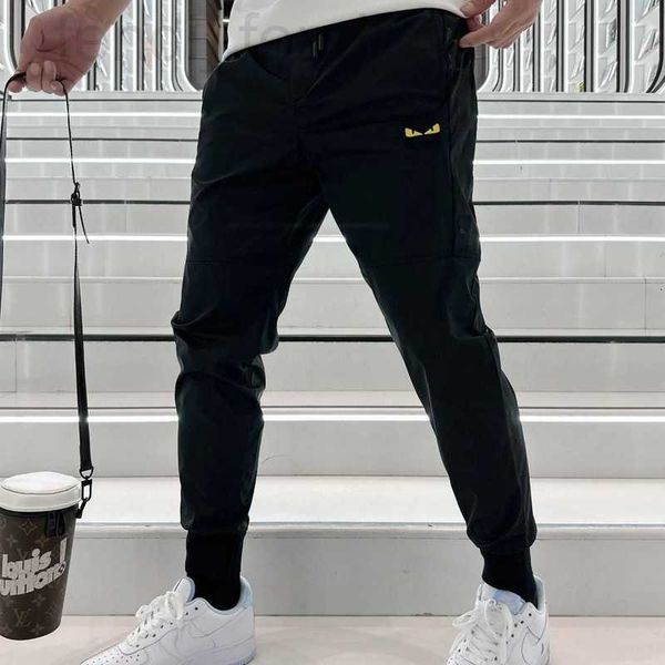 

men's shorts designer 2023 spring/summer new business casual pants fashionable and personalized embroidery label strap leggings breatha, White;black
