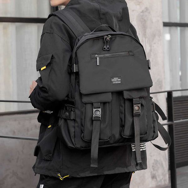 

casual oxford men's backpack large capacity 13 inch lapbag men waterproof travel backpack multiple pockets schoolbag mochila 230411