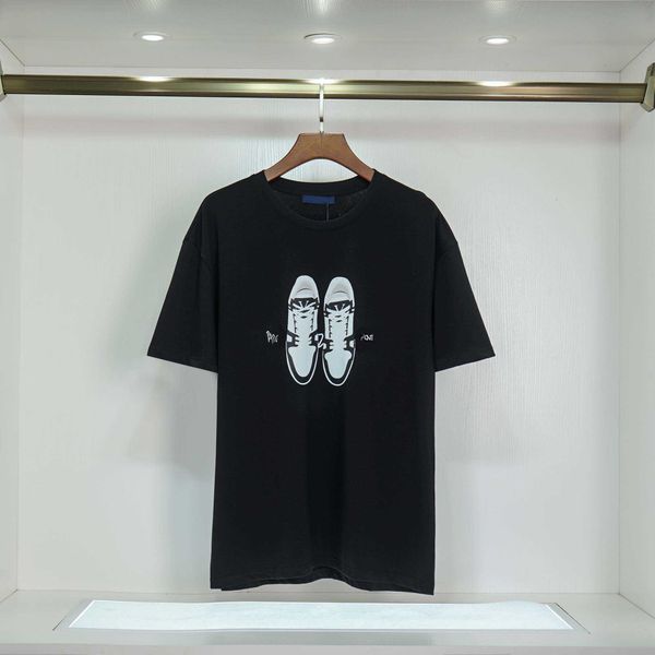 

men's cotton t shirt letter printed t-shirt 100% pure cottons men and women couple tide triangle logo casual 3 colors t-shirts plus si, White;black