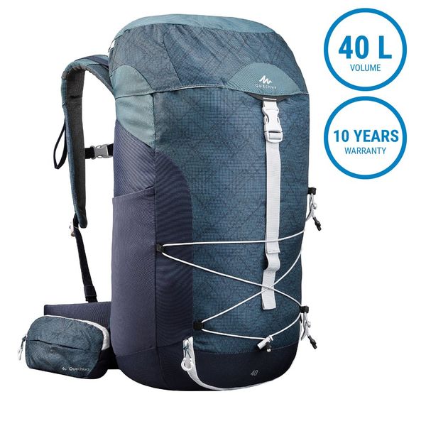 

quechua mh100, 40 l hiking backpack, unisex, blue