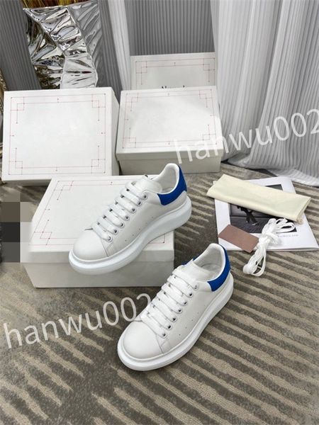 

new tread slick height increasing sneaker designers shoes leather white rubber lace-up trainers sneakers, Black