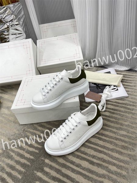

2023 new fashion height increasing sneaker designers shoes leather white rubber lace-up trainers sneakers, Black