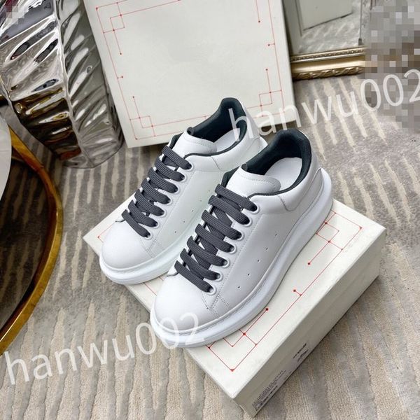

2023 casual sneakers men women shoes genuine designer shoes leather trainer fashion sports platform, Black