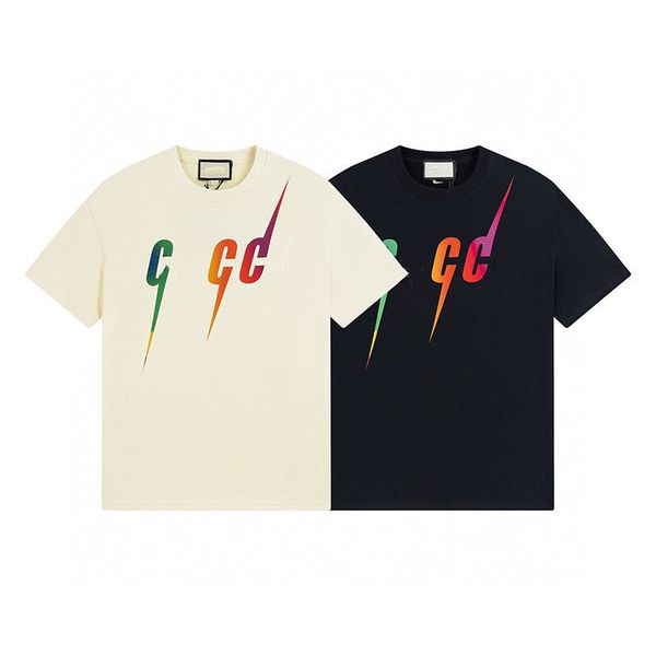 

men's and women's g t-shirts classic letters fashion clothing leisure fashion brand men's luxury clothing pure cotton simple, White;black