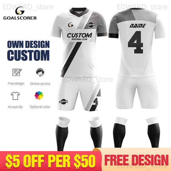 

men's tracksuits wholesale custom adults 100% polyester football jersey print name number club breathable soccer uniform with pocket w0, Gray