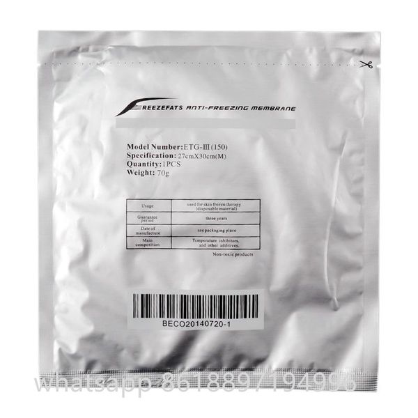 

22*24cm/27*30cm/34*42cm 60g 70g 110g efat facial anti-aging anti e pad cryo antie membrane for cryolipolysis