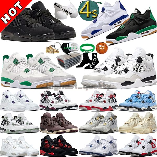 

4 mens basketball shoes for women 4s alternate military black cat canvas white oreo midnight navy university blue sapphire pine green lighnt