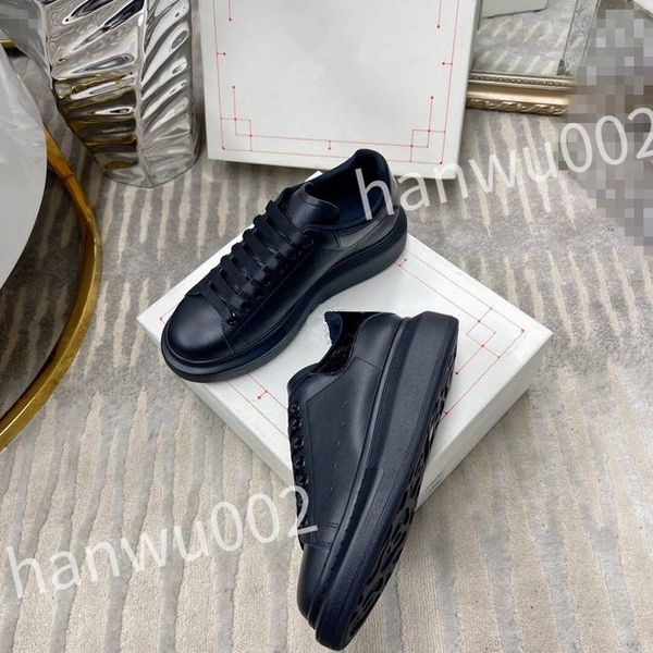 

new luxury excellent sneakers men women shoes genuine designer shoes leather trainer fashion sports platform, Black