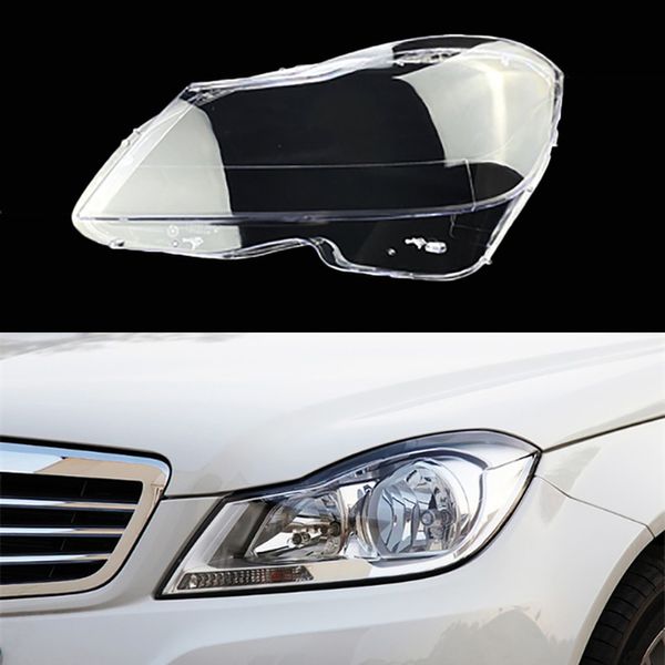 

car front lampshade headlamp headlight shell caps auto glass lens cover for mercedes-benz w204 c180 c200 c260 2011 2012 2013