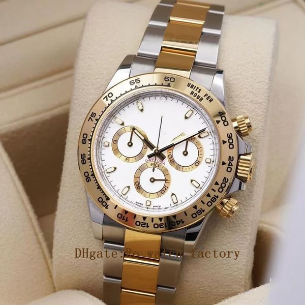 

men's 40mm automatic mechanical watch 904l all stainless steel ceramic watch folding buckle waterproof super noctilucent sapphire watch, Slivery;brown