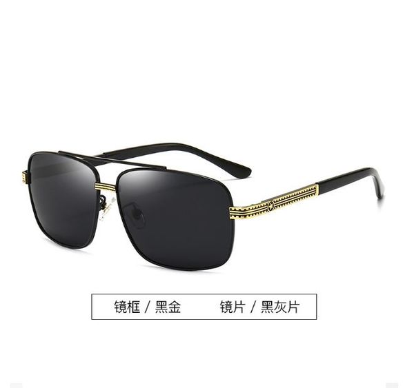 

5011 police polarized sunglasses men driver, square large frame glasses fashion sunglasses driver's mirror sunscreen, fishing, outing,, White;black