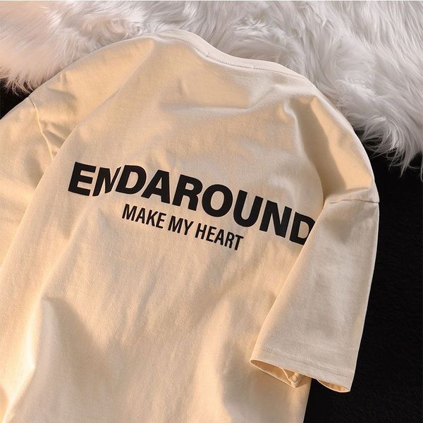 

womens tshirt letter printed short sleeved men and women summer retro trend versatile round neck t shirt hong kong style korean loose 230411, White