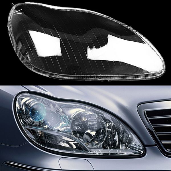 

car front headlight lens cover headlamp lampshade glass lamp shell for mercedes-benz w220 s600 s500 s320 s350 s280 1998-2005